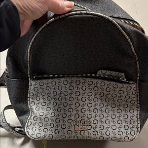 Guess Monogram Black and Gray Backpack